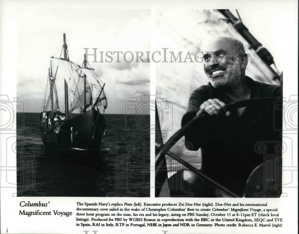 Press Photo Producer Zvi Dor-Ner of Columbus&#39; Magnificent Voyage - cvp25074 - Historic Images