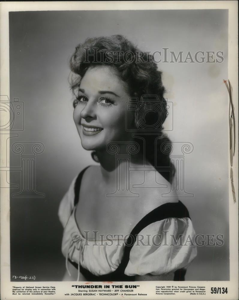 1959 Press Photo Susan Hayward stars in Thunder in the Sun - cvp21277 - Historic Images