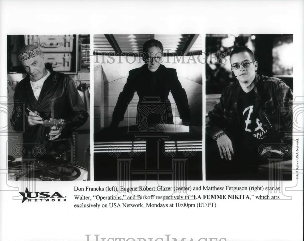 1997 Press Photo Don Francks, Eugene Robert Glazer n in La Femme Nikita - Historic Images