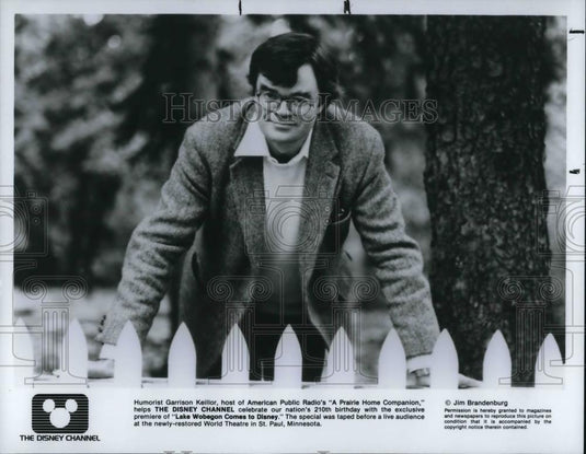 1986 Press Photo Garrison Keillor in LAKE WOBEGONE COMES TO DISNEY - cvp25030 - Historic Images