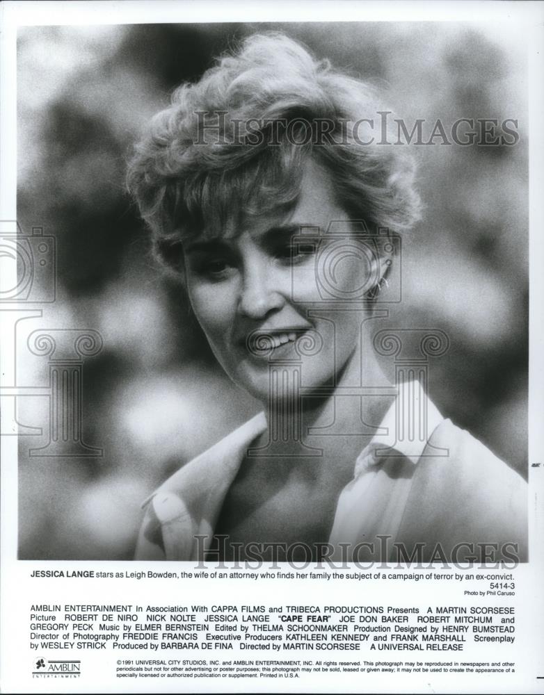 1991 Press Photo Cape Fear, Jessica Lange - cvp27902 - Historic Images