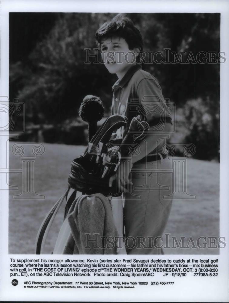 1990 Press Photo Fred Savage as Kevin in The Wonder Years - cvp20179 - Historic Images
