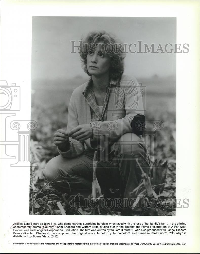 1987 Press Photo Jessica Lange In Country - cvp26394 - Historic Images