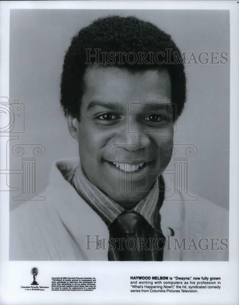 1986 Press Photo Haywood Nelson as Dwayne in What&#39;s Happening Now - cvp20163 - Historic Images