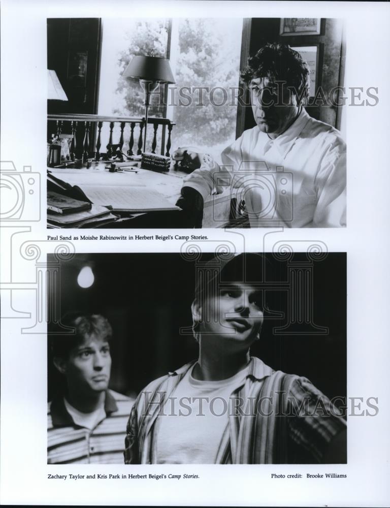 Undated Press Photo Paul Sand, Zachary Taylor, Kris Park in Camp Stories - Historic Images