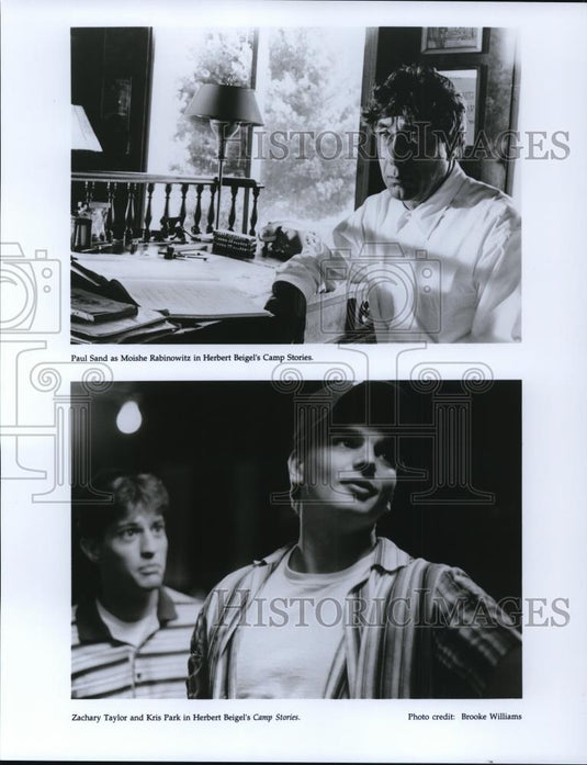 Undated Press Photo Paul Sand, Zachary Taylor, Kris Park in Camp Stories - Historic Images