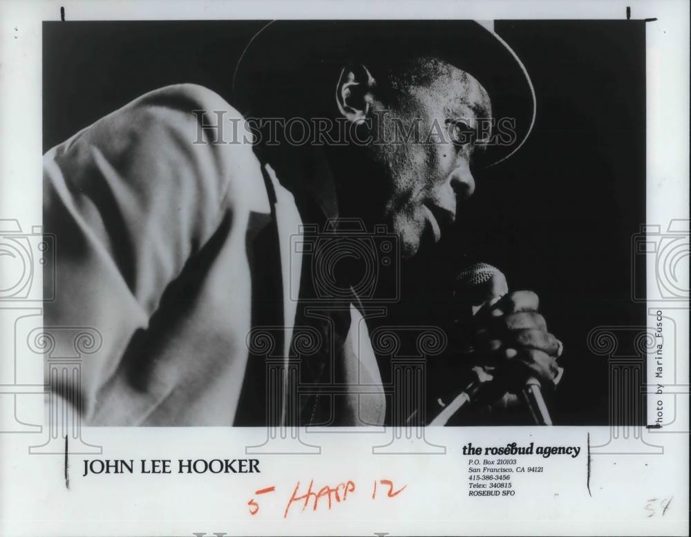 1987 Press Photo John Lee Hooker in the picture - cvp22632 - Historic Images