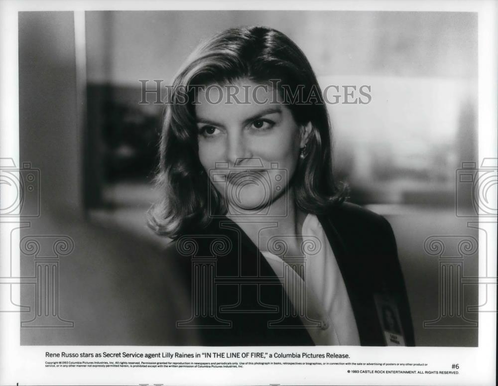 1994 Press Photo Rene Russo as Agent Lilly Raines in In the Line of Fire - Historic Images