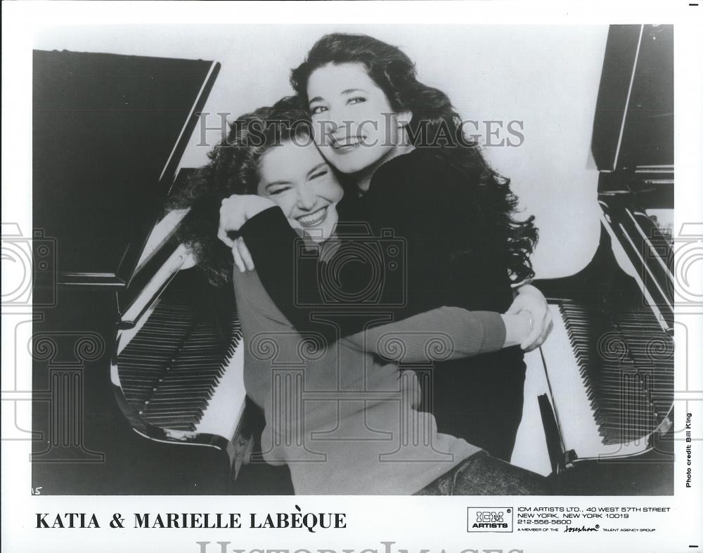 1988 Press Photo Pianista Katia &amp; Marielle Labeque - cvp26097 - Historic Images
