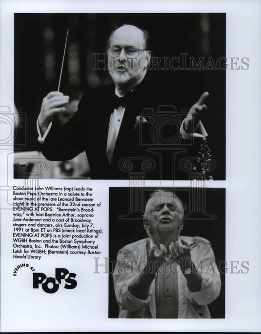 Press Photo John Williams Conductor Boston Pops Orchestra Evening at Pops - Historic Images