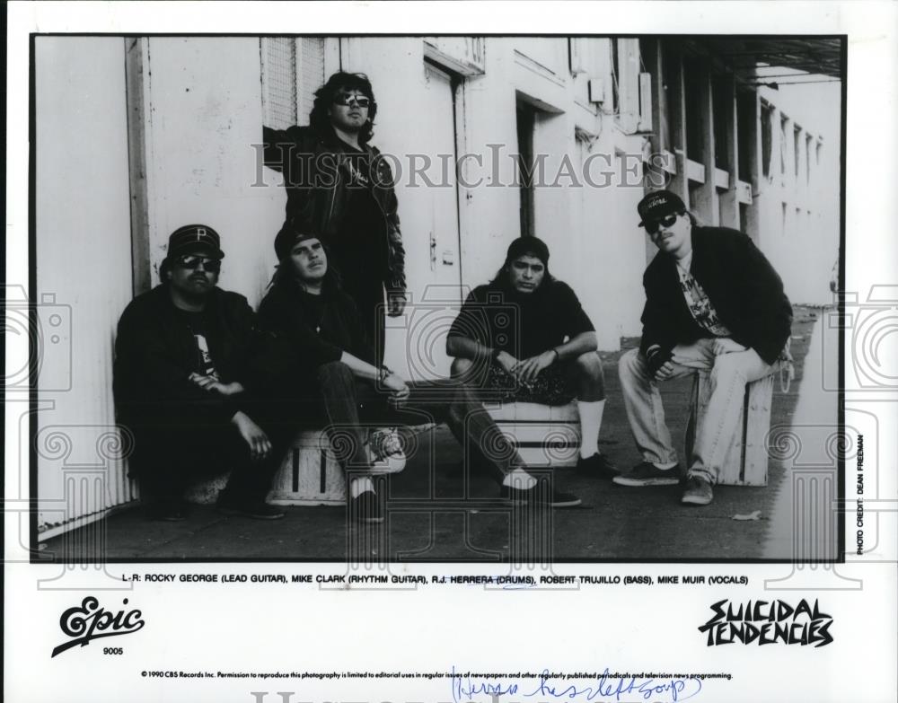 1991 Press Photo &quot;Suicidal Tendecies&quot;Rocky George Mike Clark RJ Herrera - Historic Images