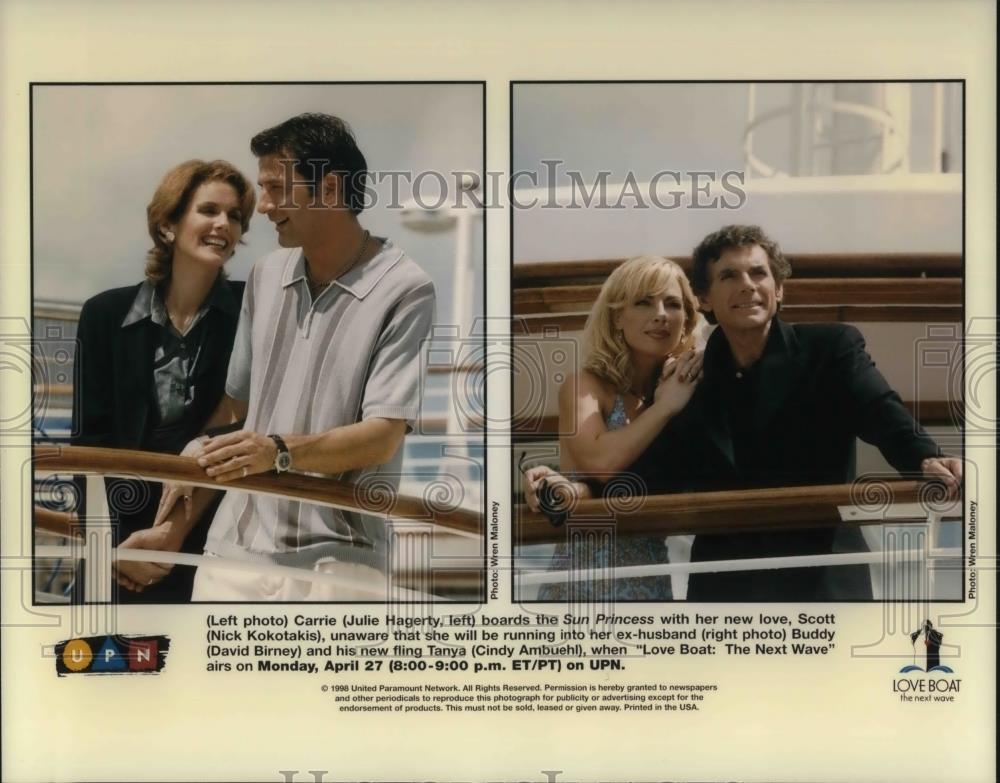 1998 Press Photo Julie Hagerty Nick Kokotakis David Birney and Cindy Ambuehl - Historic Images