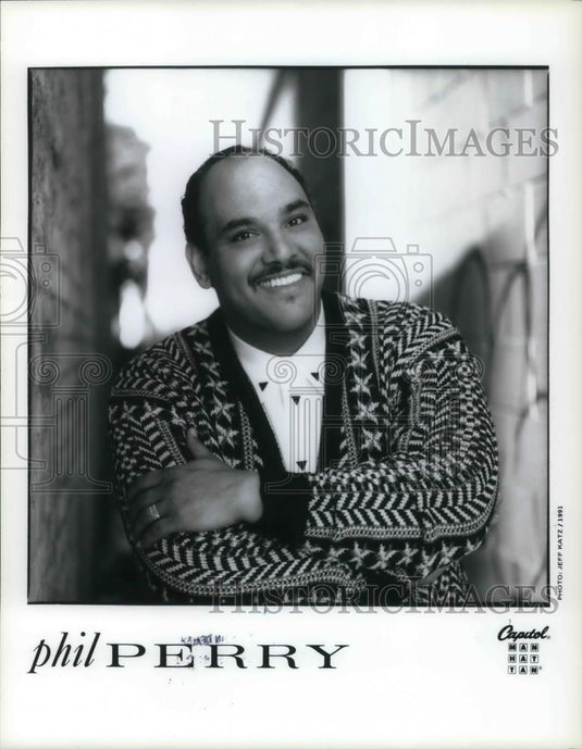1991 Press Photo Phil Perry R&B Soul Jazz Singer Songwriter and Musician - Historic Images