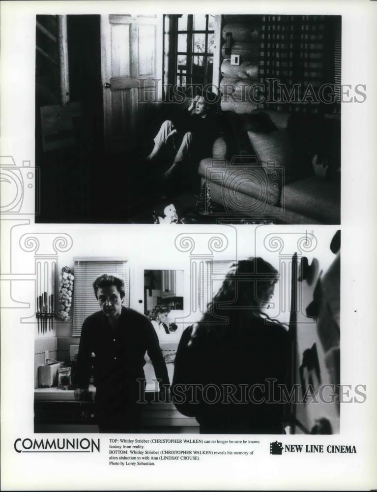 1990 Press Photo Christopher Walken and Lindsay Crouse star in Communion - Historic Images