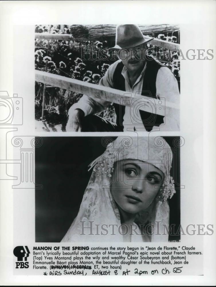 Press Photo Emmanuelle Beart on Manon of the Spring - cvp25704 - Historic Images