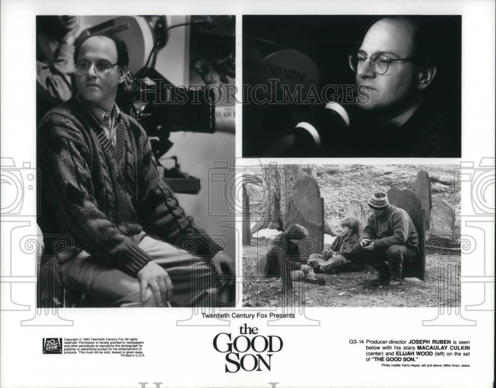 1994 Press Photo Director Ruben with Culkin and Wood in The Good Son - cvp20328 - Historic Images