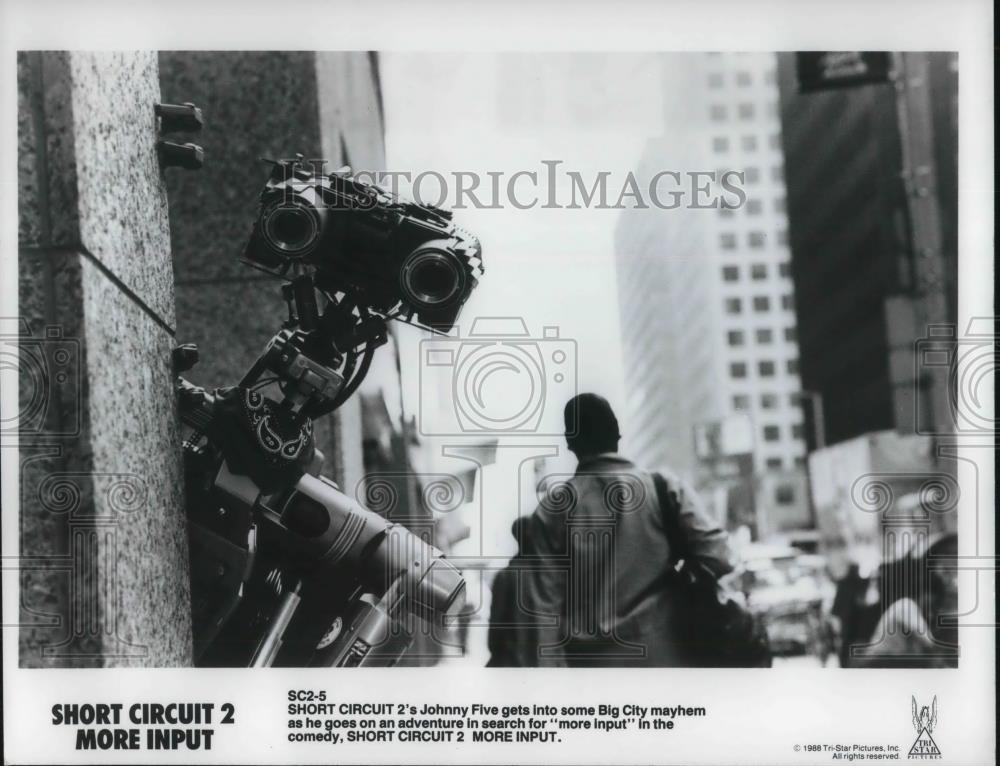 1988 Press Photo Short Circuit 2 More Input Johnny Five - cvp23902 - Historic Images