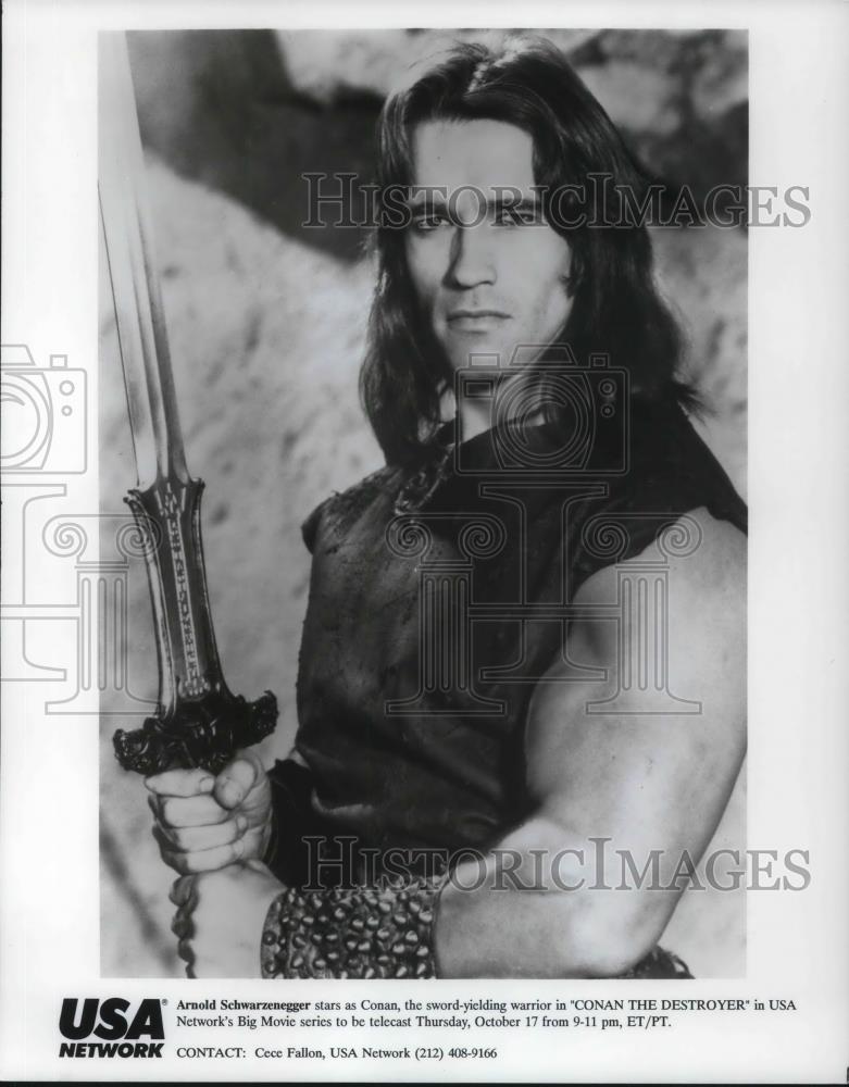 1992 Press Photo USA Network&#39;s Conan The Destroyer starring Arnold - cvp24289 - Historic Images