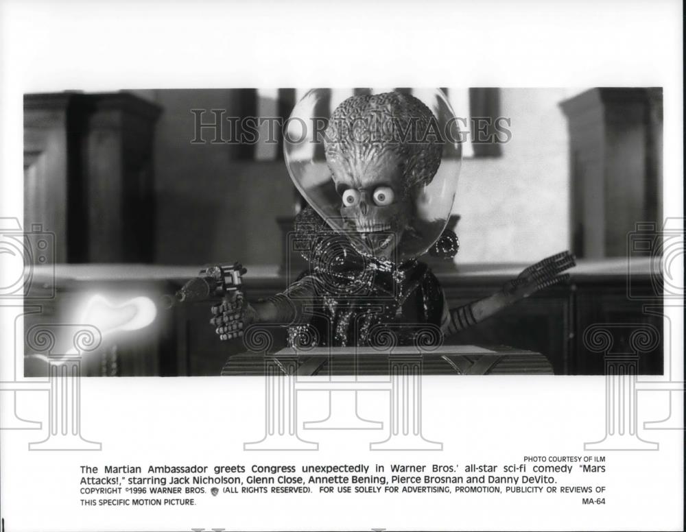 1996 Press Photo The Martian Ambassador in Mars Attacks - cvp23050 - Historic Images