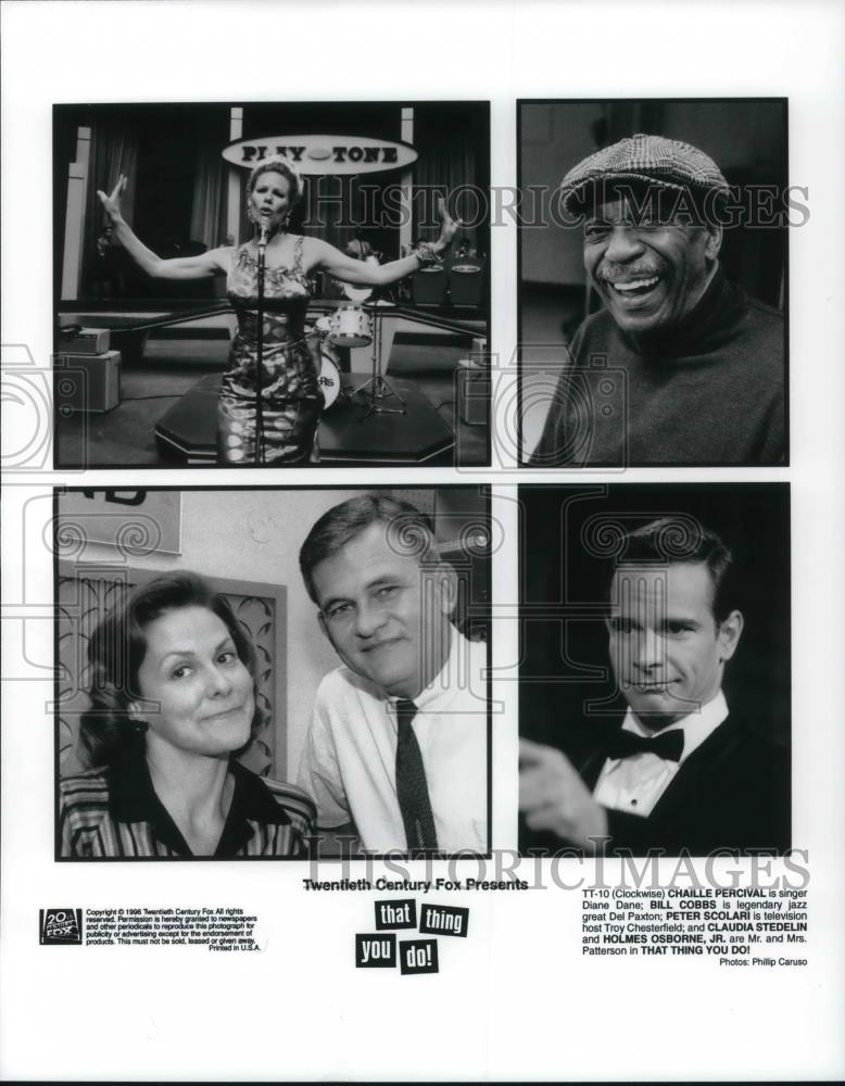 1996 Press Photo Chaille Percival Bill Cobbs Peter Scolari Claudia Stedlin - Historic Images