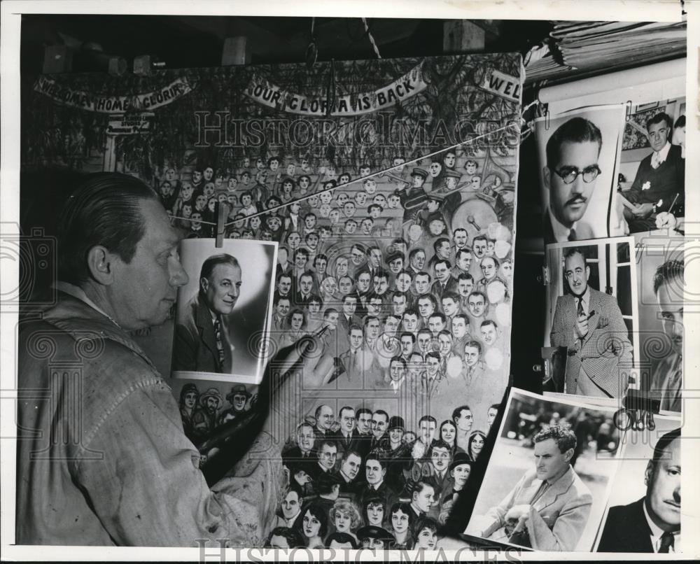 1941 Press Photo Victor Potel, Painter - Historic Images