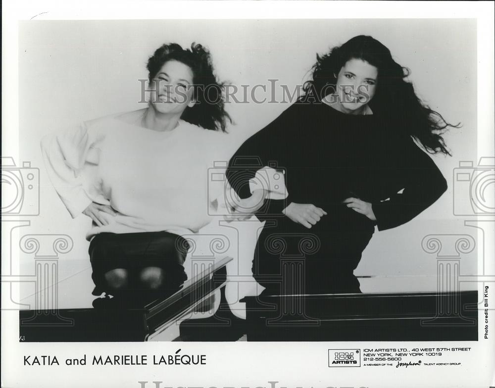 1988 Press Photo Katia And Marielle Labque Pianists - cvp26099 - Historic Images