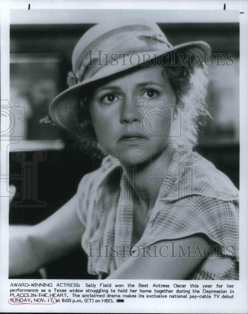 1985 Press Photo Sally Field stars in Places in the Heart - cvp21201 - Historic Images