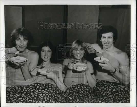 1978 Press Photo Lenny Baker Janna Gleason Ilene Graff and James Naughton - Historic Images