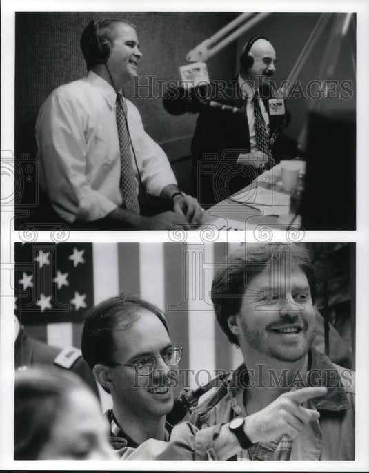1996 Press Photo Oliver North G. Gordon Liddy RJ Cutler and David Van Taylor - Historic Images
