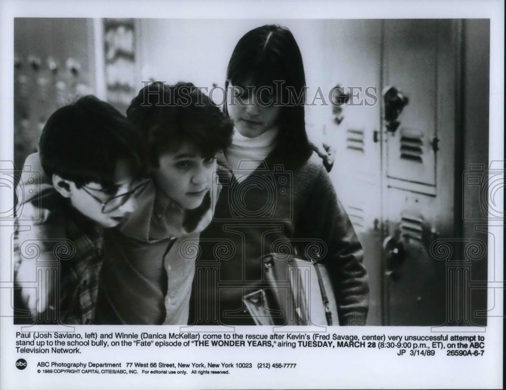 1989 Press Photo Josh Saviano, Fred Savage in The Wonder Years - cvp20047 - Historic Images