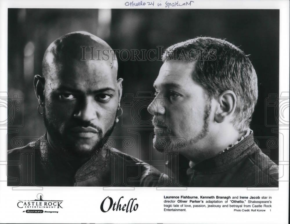 1995 Press Photo Laurence Fishburne &amp; Kenneth Branagh in Othello - cvp23068 - Historic Images