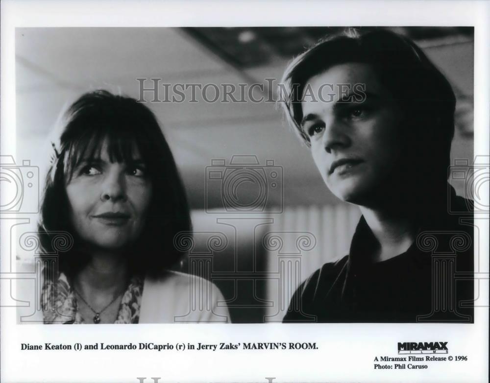 1996 Press Photo Diane Keaton and Leonardo DiCaprio in Marvin's Room - cvp23056 - Historic Images