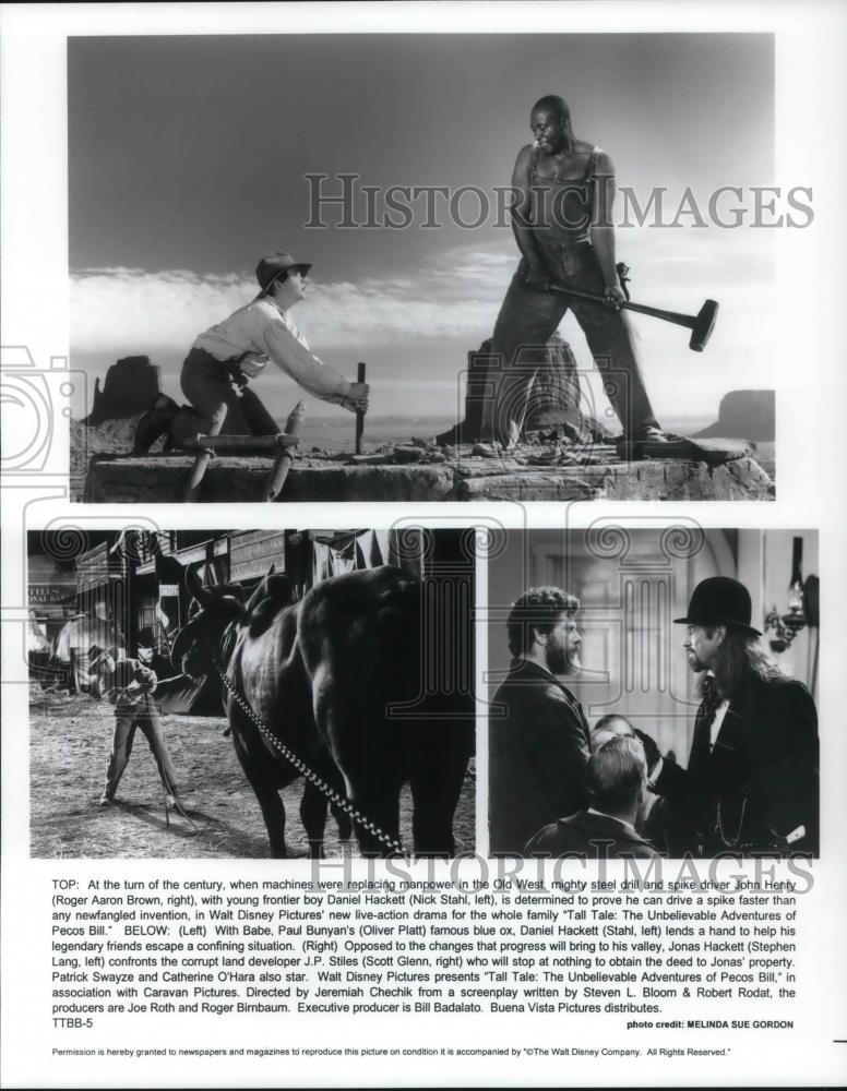 1995 Press Photo Nick Stahl Oliver Platt in Unbelievable Tales of Pecos Bill - Historic Images