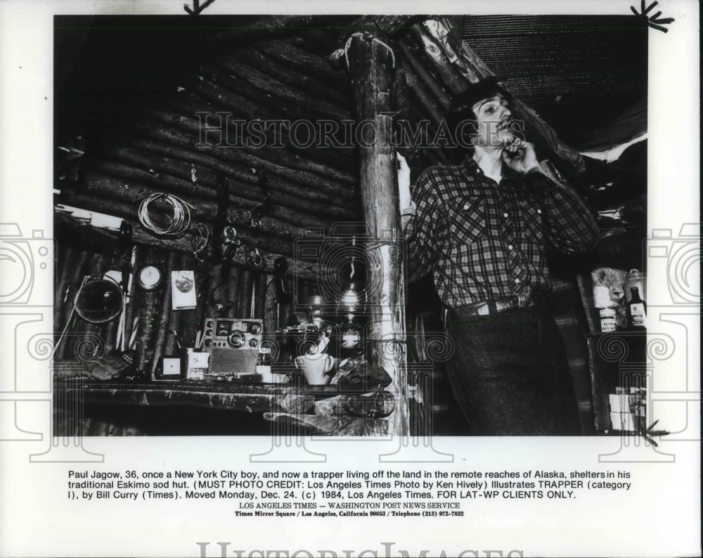1984 Press Photo Paul Jagow in Trapper - cvp20753 - Historic Images