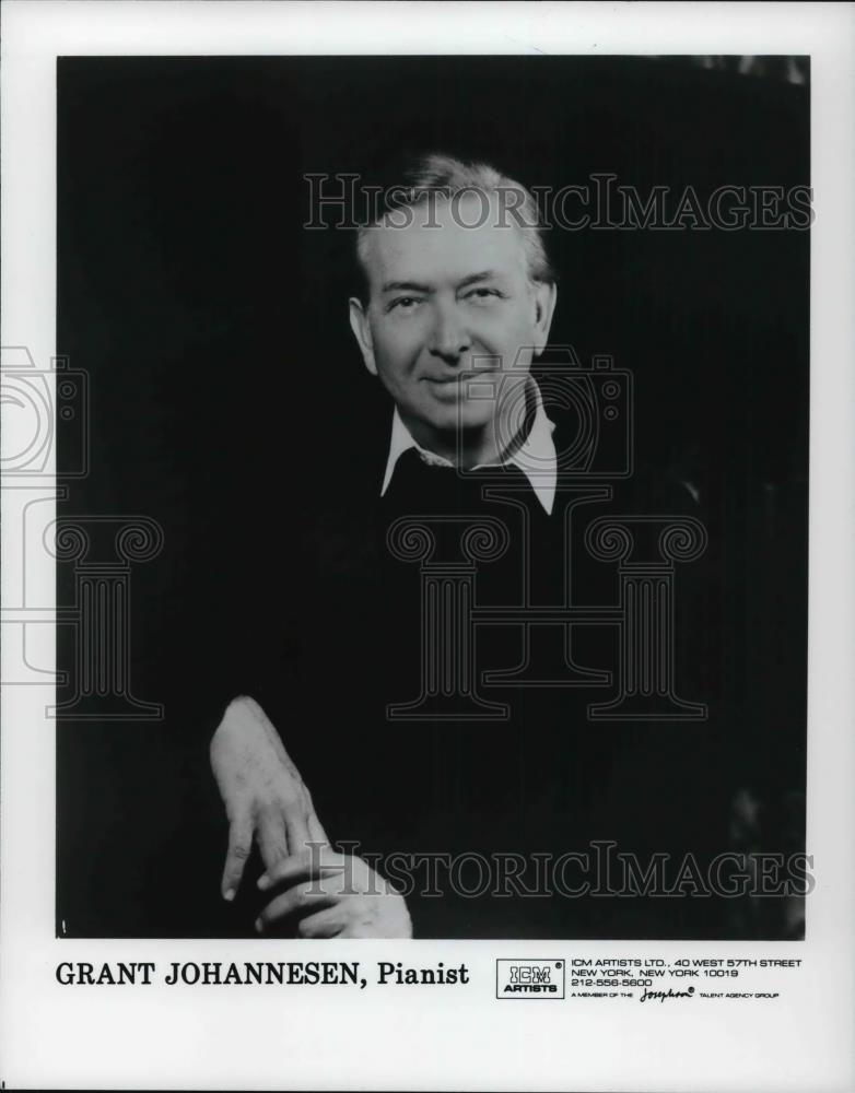 1989 Press Photo Pianist Grant Johannesen - cvp25359 - Historic Images