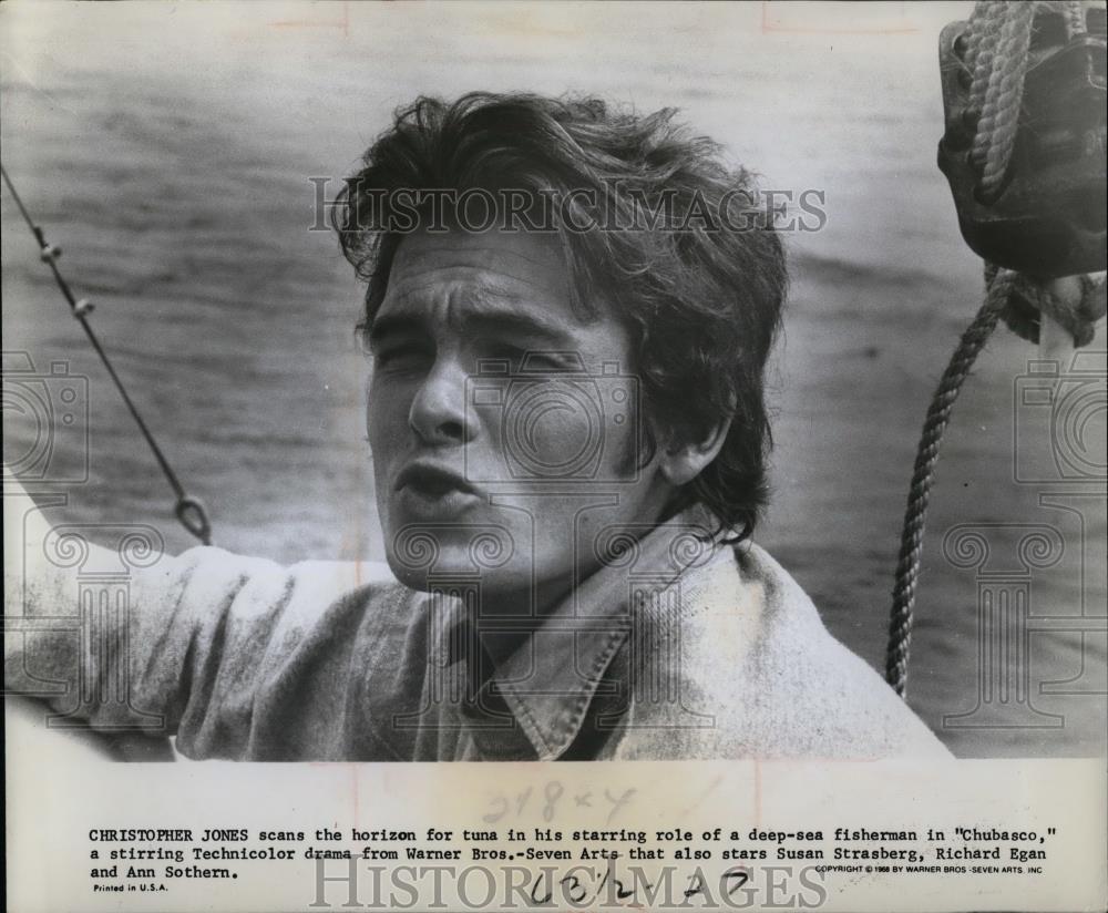 1968 Press Photo Christopher Jones In Chubasco - cvp26846 - Historic Images