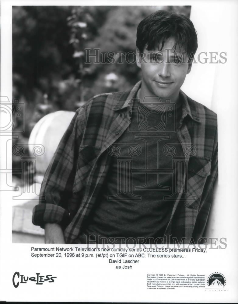 1996 Press Photo David Lascher stars as Josh in Paramount's Clueless - cvp22943 - Historic Images