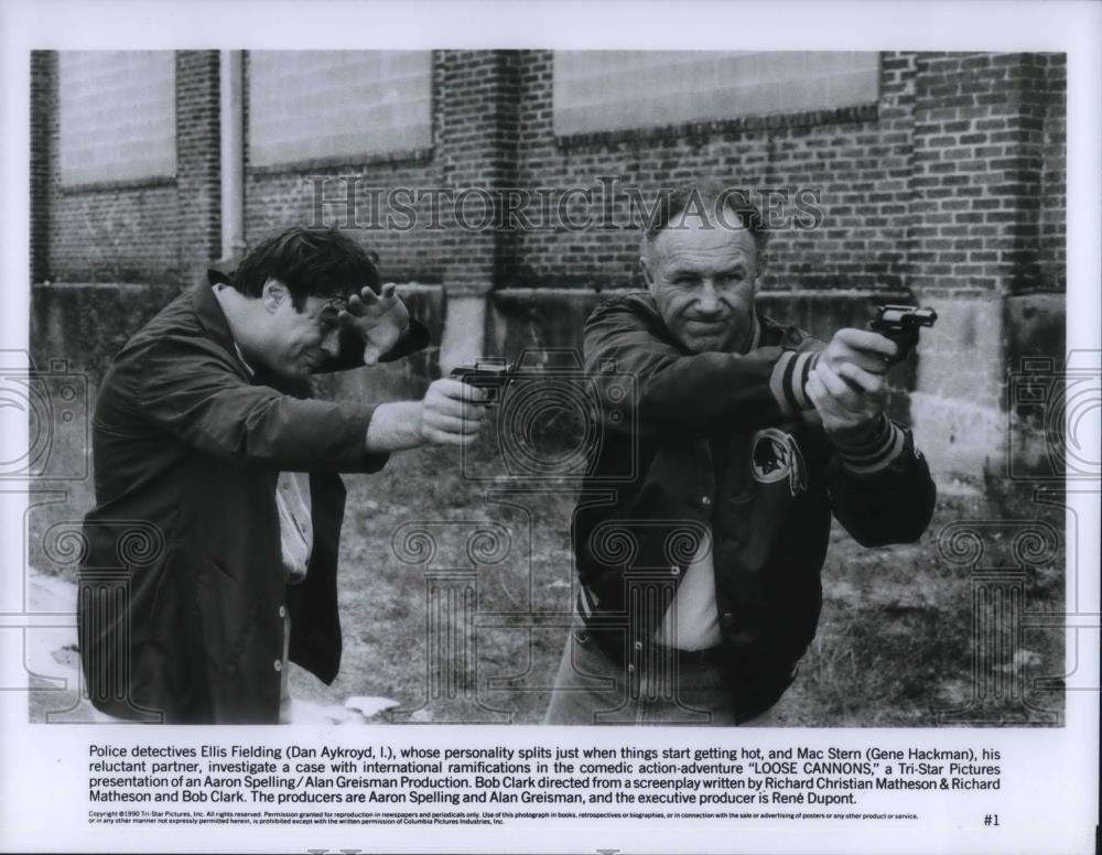 1991 Press Photo Loose Cannons Dan Aykroyd I. and Gene Hackman - cvp23094 - Historic Images