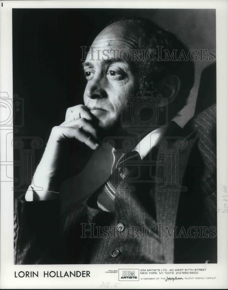 1985 Press Photo Lorin Hollander American Classical Concert Pianist - 411 - Historic Images