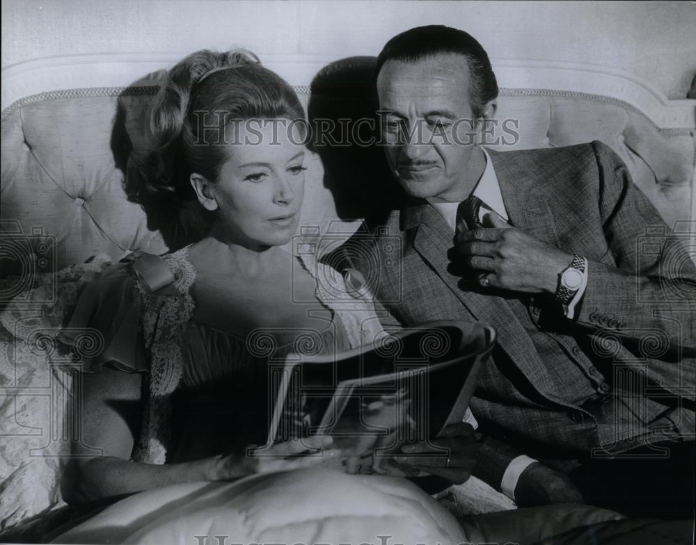 1969 Press Photo Deborah Kerr and David Niven star in Prudence and the Pill - Historic Images