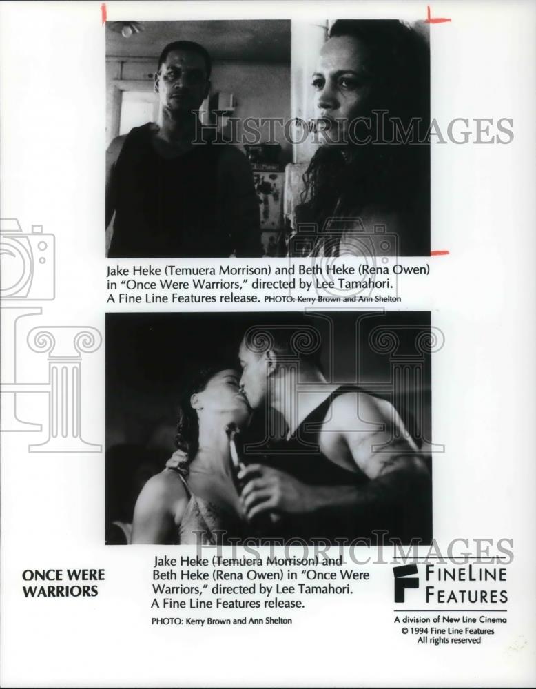 1995 Press Photo Temuera Morrison and Rena Owen star in Once Were Warriors - Historic Images