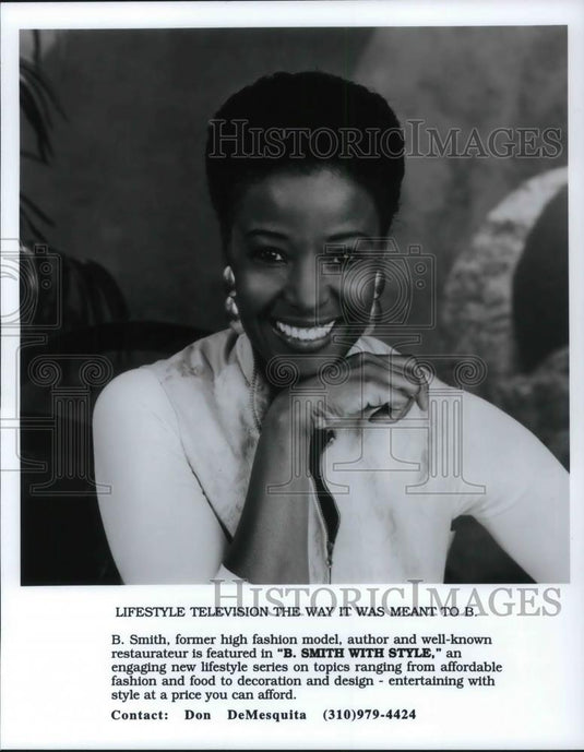 Press Photo B. Smith with Style show Fashion Model Author and Restaurateur - Historic Images