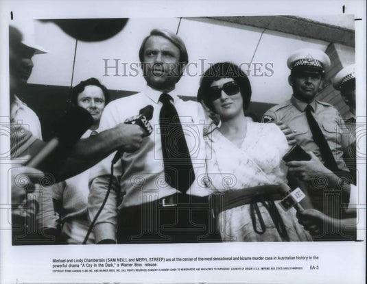 1989 Press Photo Sam Neill and Meryl Streep in A Cry In the Dark - cvp23164 - Historic Images