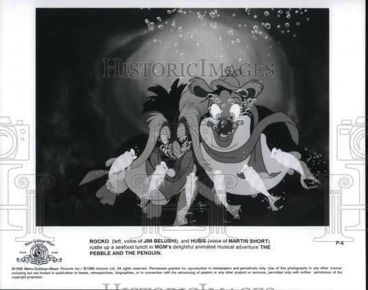 Press Photo Jim Belushi and Martin Short as they voice in THE PEBBLE AND PEBBLE - Historic Images