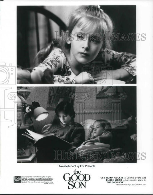 1993 Press Photo Quinn Culkin and Elijah Wood in The Good Son - cvp21376 - Historic Images
