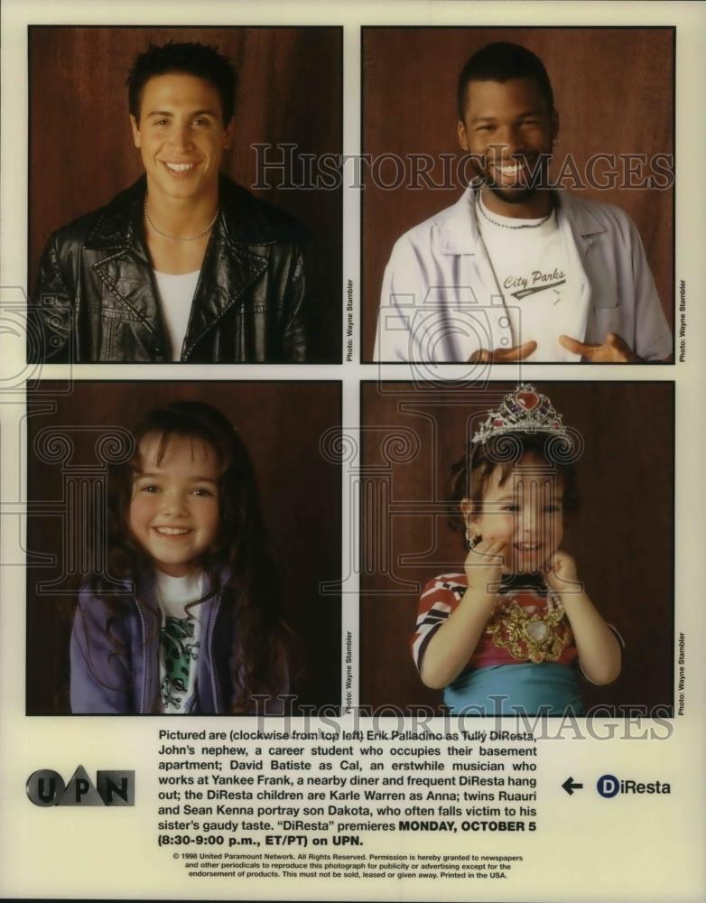 1998 Press Photo Erik Palladino, David Batiste, Karle Warren in DiResta - Historic Images