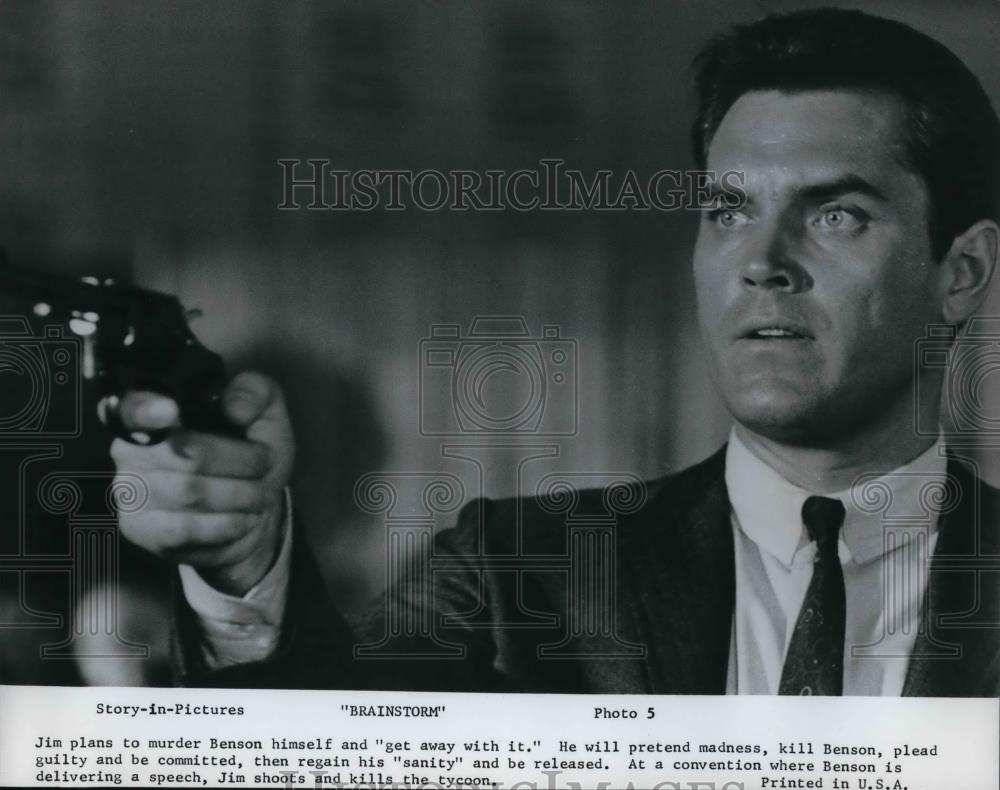 1965 Press Photo Jeff Hunter In Brain Storm - cvp25042 - Historic Images