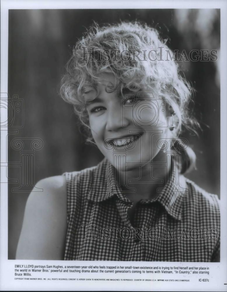 1990 Press Photo Emily Lloyd stars as Sam Huges on In Country - cvp23511 - Historic Images