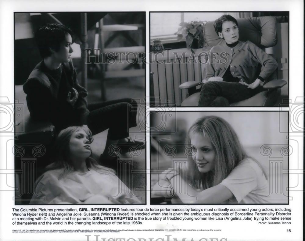 1999 Press Photo Winona Ryder Angelina Jolie in Girl, Interrupted - cvp23222 - Historic Images