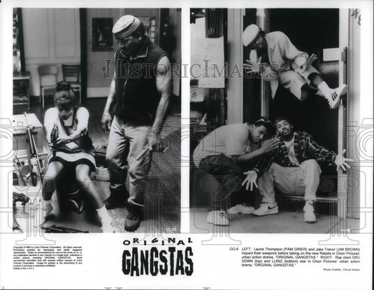 1998 Press Photo Pam Grier & Jim Brown in Original Gangstas - cvp23064 - Historic Images